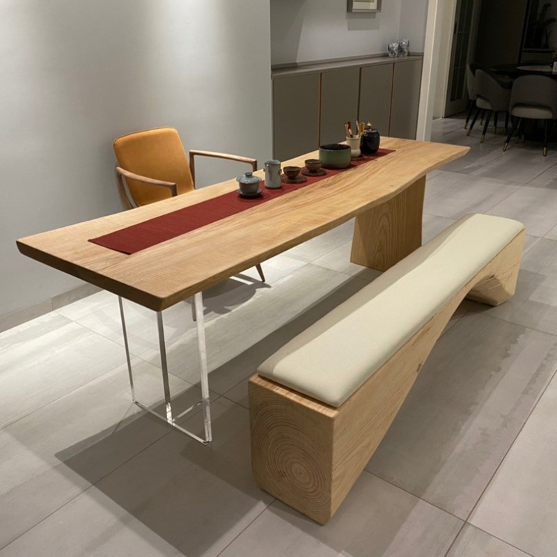 Office Furniture - โต๊ะลอยอะคริลิคไม้เนื้อแข็งสไตล์นอร์ดิก โต๊ะทำงานในห้องนอน โต๊ะทำงานที่ทันสมัยเรียบง่าย เฟอร์นิเจอร์บ้านสร้างสรรค์ โมบิลิ ดา
