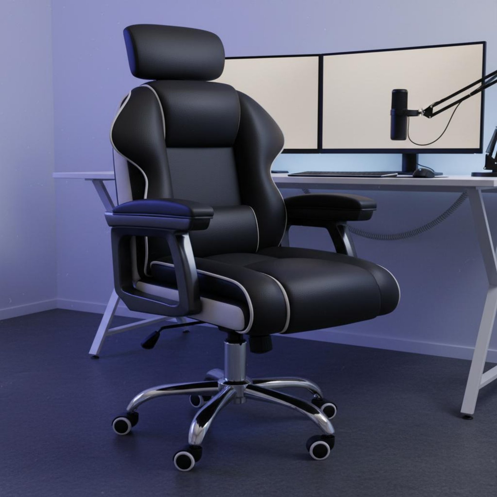 Office Furniture - เก้าอี้เกมมิ่งตามหลักสรีรศาสตร์ ปรับความสูงได้ พนักพิงสูง หมุนได้ เก้าอี้สำนักงาน ปรับเอนได้เต็มที่