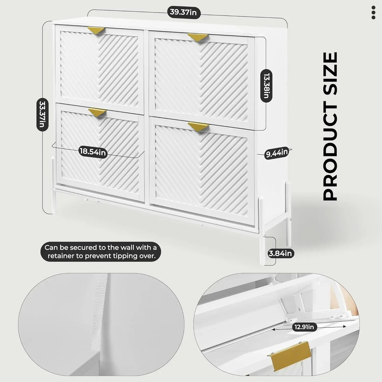 ตู้เก็บรองเท้าพร้อมลิ้นชักแบบเ - Shoe Rack Cabinet Narrow Entryway บทวิจารณ์และราคา