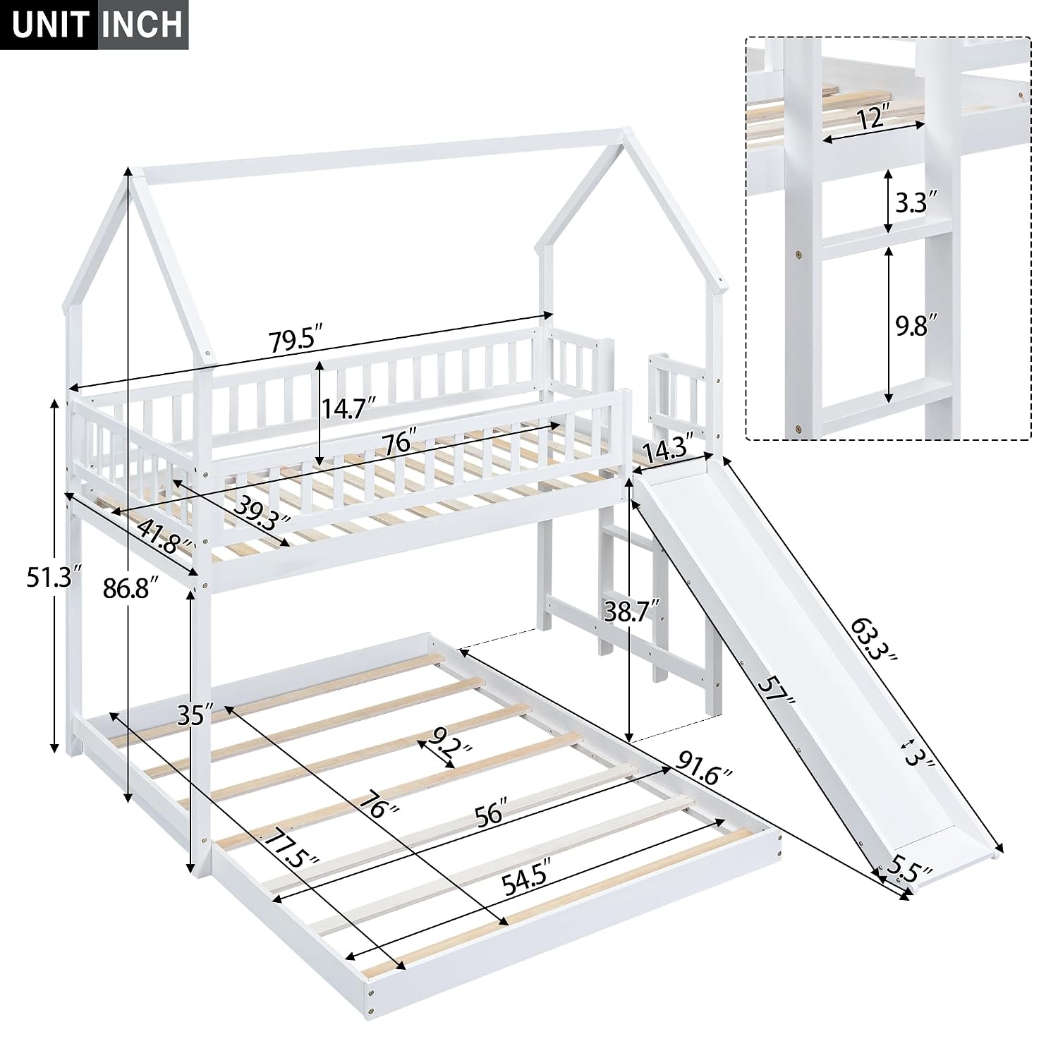 เตียงสองชั้นพร้อมบันไดและสไลด์ - Bunk Bed With Stairs And Slide บทวิจารณ์และราคา