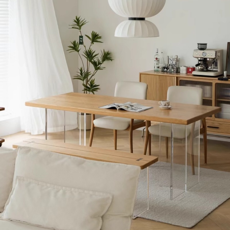 โต๊ะลอยอะคริลิคไม้เนื้อแข็งสไต - Bedroom Furniture บทวิจารณ์และราคา