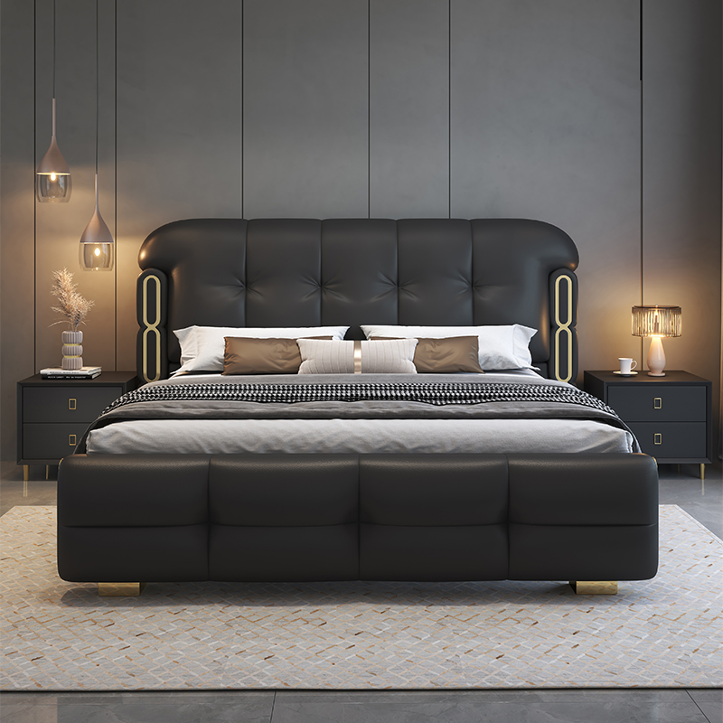 เฟอร์นิเจอร์ห้องนอนไม้หรูหราทั - King Size Bed Frame With Storage Drawers บทวิจารณ์และราคา