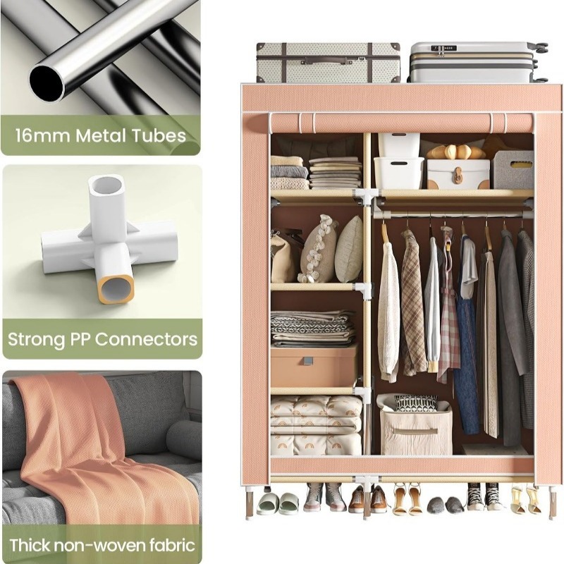 ตู้เสื้อผ้าแบบพกพา, ตู้เสื้อผ้ - Wardrobe Closet Portable Fabric Cover บทวิจารณ์และราคา
