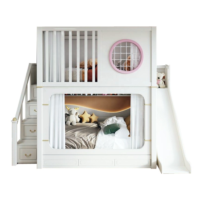 เตียงสองชั้นสำหรับเด็กพร้อมสไล - Bunk Bed With Stairs And Slide บทวิจารณ์และราคา