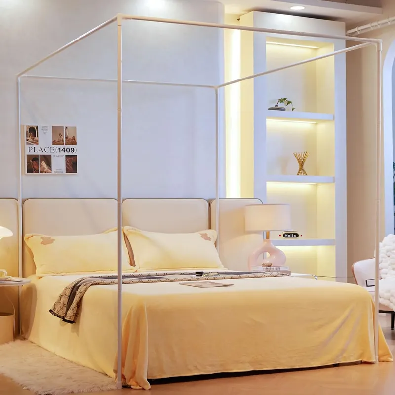 เสาโครงเตียงแบบมีหลังคาคุณภาพส - Canopy Bed Frame Metal Queen บทวิจารณ์และราคา