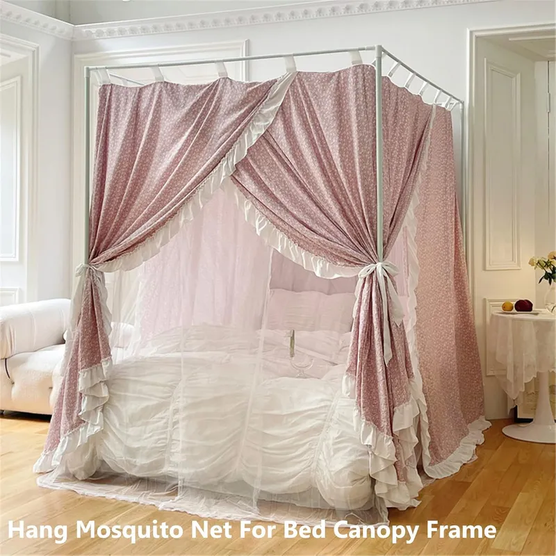 เสาโครงเตียงแบบมีหลังคาคุณภาพส - Canopy Bed Frame Metal Queen บทวิจารณ์และราคา