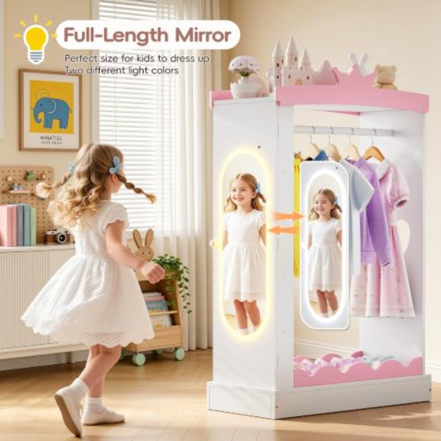 ตู้เสื้อผ้าสำหรับแต่งตัว พร้อม - Full Length Mirror Jewelry Armoire บทวิจารณ์และราคา
