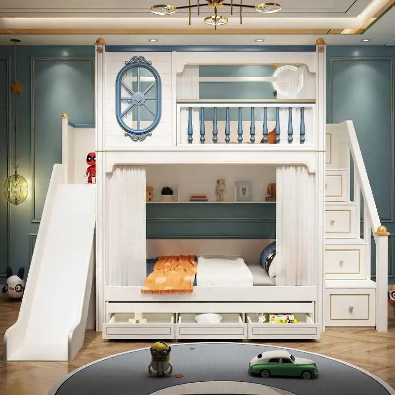 สำหรับเฟอร์นิเจอร์ห้องนอนเด็กส - Bunk Bed With Stairs And Slide บทวิจารณ์และราคา