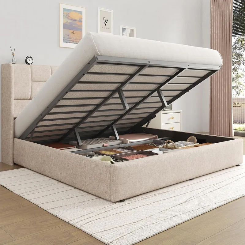 โครงเตียงพร้อมระบบยกเก็บของด้ว - Gas Lift Storage Bed Hydraulic บทวิจารณ์และราคา