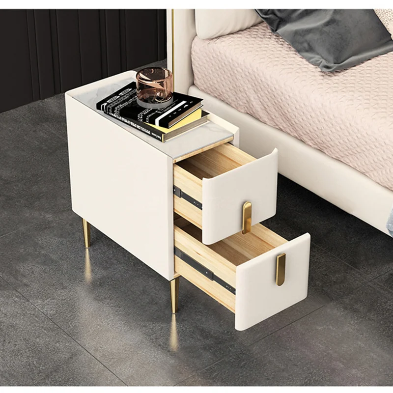 โต๊ะข้างเตียงไม้สีพื้น 2 ลิ้นช - Solid Wood Nightstand 2 Drawers บทวิจารณ์และราคา