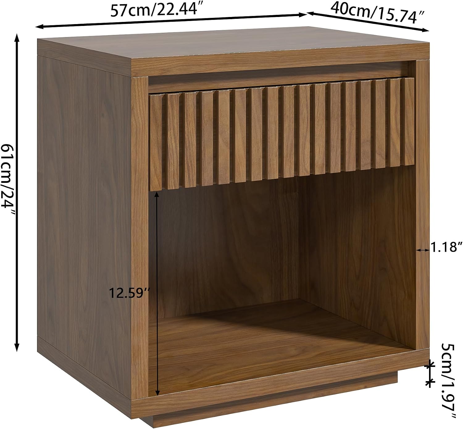 ชุดโต๊ะข้างเตียง 2 ลิ้นชัก ลาย - Solid Wood Nightstand 2 Drawers บทวิจารณ์และราคา